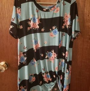 Striped Floral Shirt